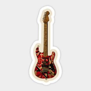 Retro Guitar Van Halen Sticker